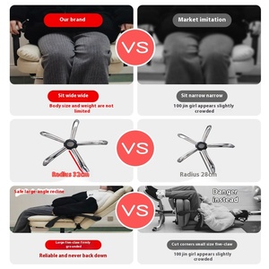 Ghế văn phòng dành cho giám đốc hiện đại, thiết kế công thái học, có thể ngả lưng, dùng để chơi game, làm từ chất liệu da tổng hợp PU cao cấp - Product Image 5