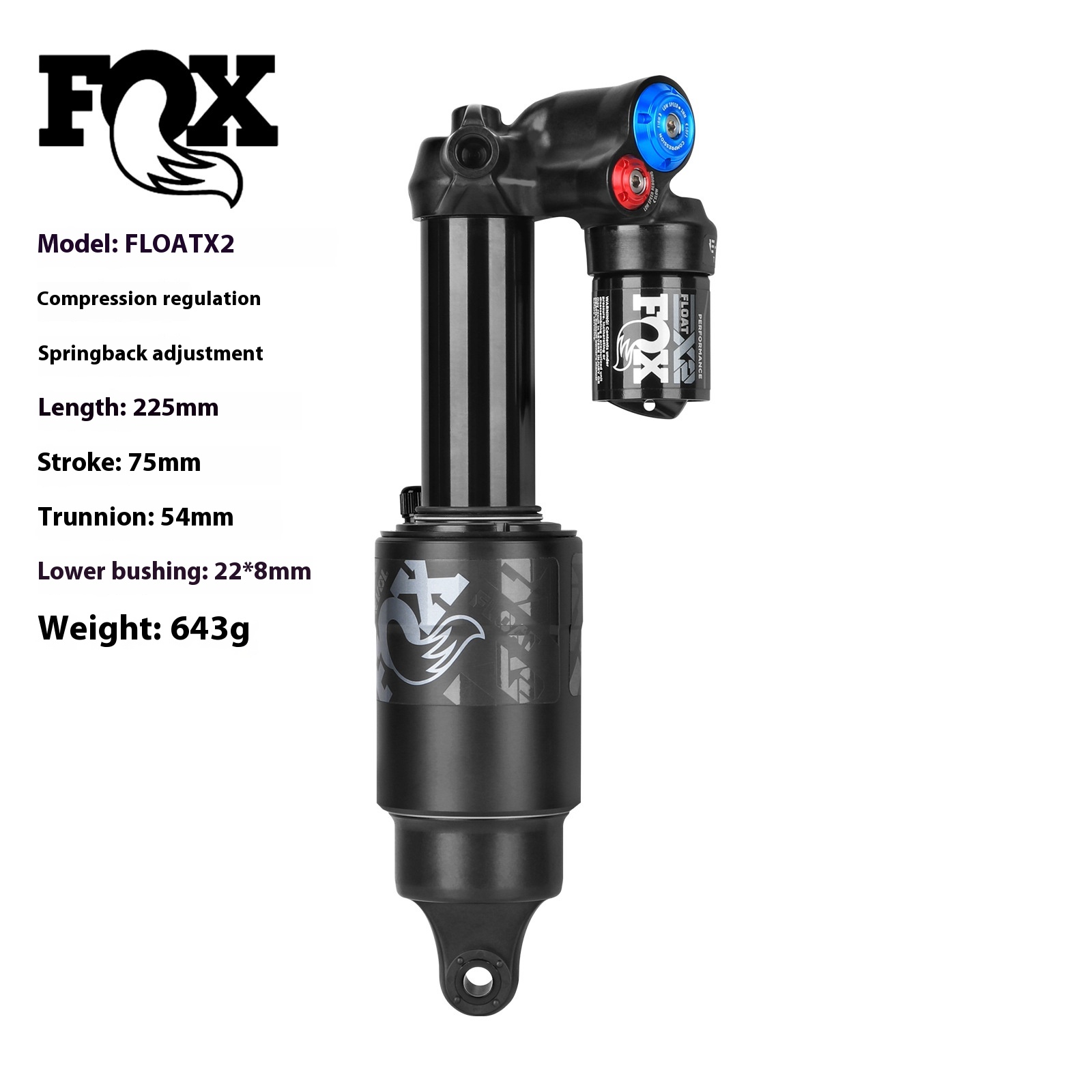 High-Performance Fox Float X2 Rear Bicycle Shock Absorber