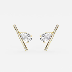 ต่างหูเพชรทรงลูกแพร์ 2 1/4 กะรัต ประดับเพชรทรงกลมแบบไมโครเพฟ ดีไซน์หรูหรา ระยิบระยับ สวยงาม พร้อมความรู้สึกหรูหราอย่างมีคุณค่า - Product Image 5