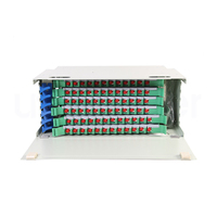Boîtier de distribution de fibres optiques ODF à montage en rack, tiroir ODF OM4 MMF 12 ports LC Duplex, rail DIN 48 ports extérieur