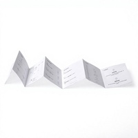 Brochure de menu de restaurant pliée en deux ou en trois, personnalisée, en papier couché brillant, impression offset, pliable, pour traiteur, dépliant rigide