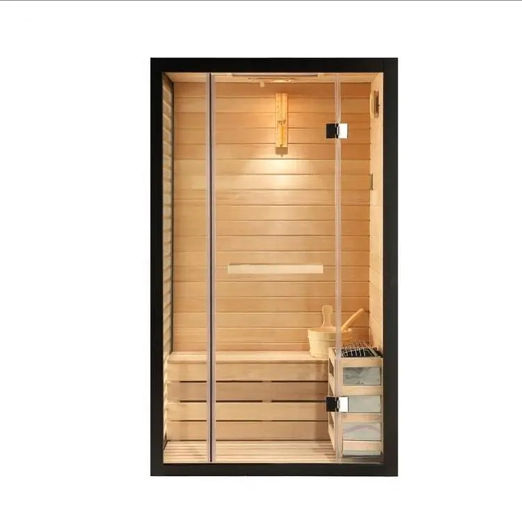 1.2m मिनी बाथरूम ठोस लकड़ी पारंपरिक सॉना स्टीम रूम शुष्क सॉना कमरे
