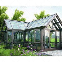 Certifications de qualité prix usine Kits maison maisons en verre sur pied en aluminium rétractable mobile véranda véranda