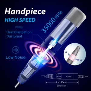 Máquina de Taladro de Uñas Portátil Recargable <span class=keywords><strong>Love</strong></span> <span class=keywords><strong>Crazy</strong></span> DMJ-100 de 35000 rpm para Manicura y Pedicura - Product Image 2