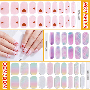 Strisce per unghie in Gel di design <span class=keywords><strong>rosa</strong></span> con cuore d'amore per amanti romantici impermeabili di lunga durata - Product Image 6