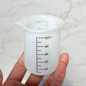 खाद्य ग्रेड सिलिकॉन मापने वाला कप 100 मिलीलीटर क्षमता गर्मी प्रतिरोधी और पर्यावरण के अनुकूल डिशवॉशर सुरक्षित - Product Image 4