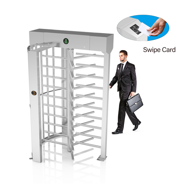 Access Control Rfid Card Reader Security Gate Qr Code Fingerprint System Full Height Turnstile