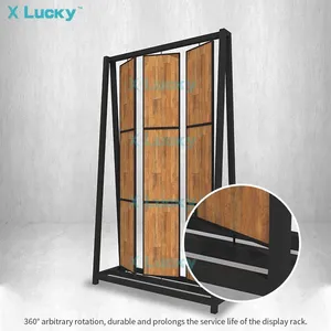 Modern yeni stil ahşap zemin örnek vitrin rafı parke ekran dönen büyük sayfa dönüm taş ekran <span class=keywords><strong>stand</strong></span>ı - Product Image 4