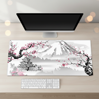 Tapis de souris de jeu XXL personnalisé, imprimé avec des dessins animés, en caoutchouc imperméable, surface en tissu ultra-lisse, bords cousus, pour utilisation sur PC