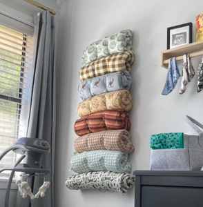 <span class=keywords><strong>Porte</strong></span>-serviettes mural en fer à 3 niveaux pour petites salles de bain, panier de rangement pour serviettes enroulées et étagères de rangement pour salle de bain - Product Image 5
