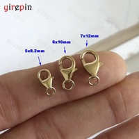 Bijoux permanents en argent sterling 925 fermoirs à griffes de homard pour colliers bracelet véritable résultats remplis d'or 14K