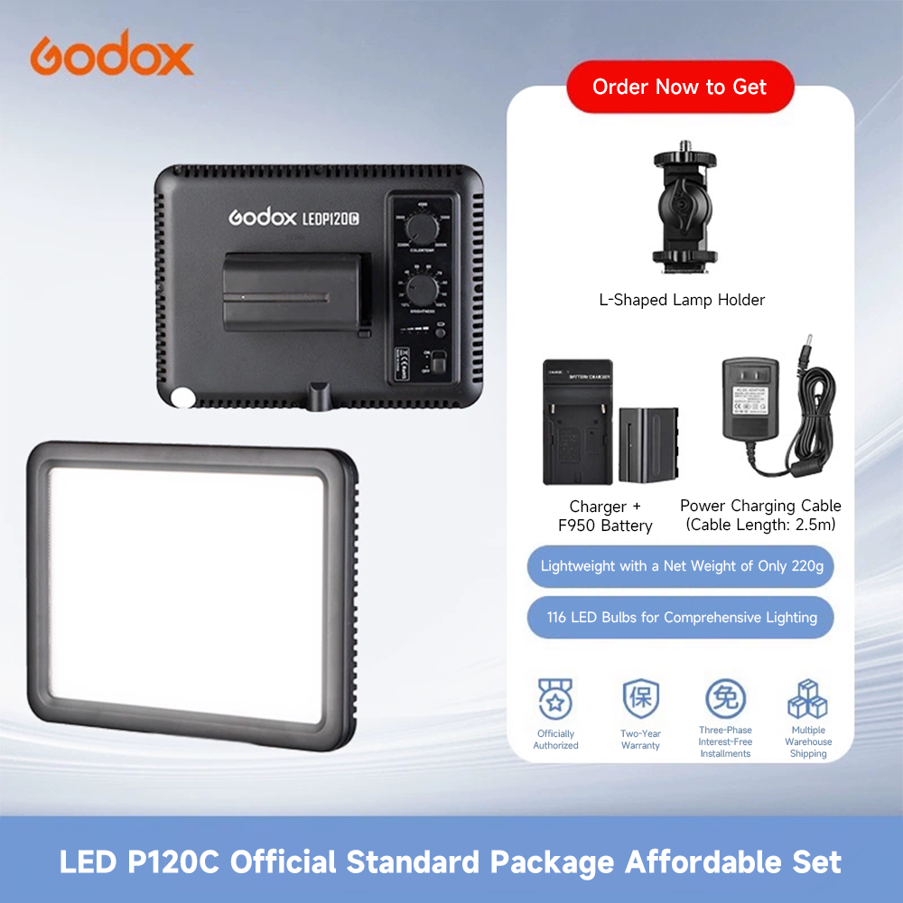 LEDP120C + Cargador + Batería F970 + Cable de carga de alimentación