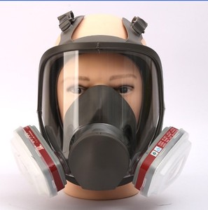 Masker Wajah Penuh Silikon Bersertifikat CE Respirator <span class=keywords><strong>Gas</strong></span> dengan Filter Kartrid Ganda Respirator Masker <span class=keywords><strong>Gas</strong></span> - Product Image 2