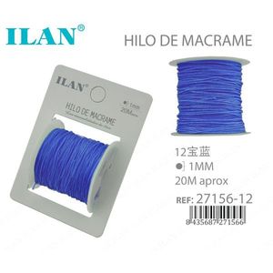 Filo per Macramè 1mm 20M Blu per Lavori Artigianali - Product Image 1