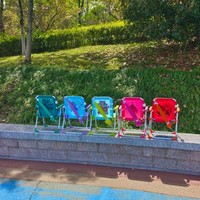 Chaise de plage d'extérieur avec parasol, siège pliant pour enfants, chaise portable pour table à manger, camping