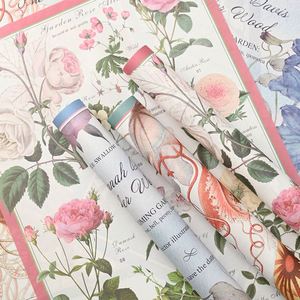 Emballage floral pour la Saint-Valentin, vente en gros, papier artistique écologique 85g, impression élégante de motifs floraux rétro, imperméable - Product Image 5