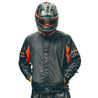 Combinaison imperméable en nylon imperméable pour les activités de plein air de moto et de vélo de course Pantalon et manteau de pluie fendus pour l'escalade