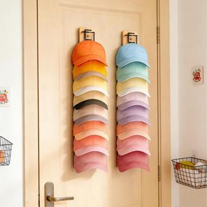 Wooden <b>Hat</b> Rack Wall Mounted 63cm Multi Layer Baseball Cap Storage Organizer Hanging Display Shelf for Entryway - Product Image 4
