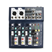 Console de mixage numérique externe F4/7 canaux pour USB DSP 3,5 mm, pour monitoring, ordinateur, scène en direct, son DJ