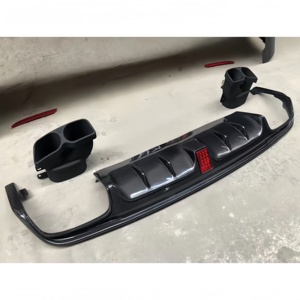 ดิฟฟิวเซอร์หลังทรงคาร์บอนสไตล์ <span class=keywords><strong>BRABUS</strong></span> พร้อมท่อไอเสียแบบ Quad สำหรับ Mercedes W222 ปี 2014-2017 - Product Image 4