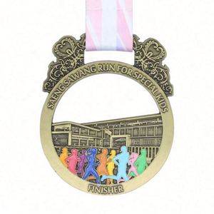 Medalla Deportiva de Metal 3D Personalizada de Fábrica para Maratón y Carreras - Product Image 3