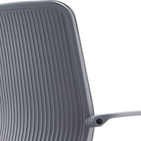 Chaise de bureau ergonomique moderne JOHOOFURNITURE en PP avec base cantilever et cadre gris pour bureau à domicile