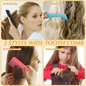 Wholesale Custom Logo Multicolor Plastic Wide Tooth <strong>Comb</strong> High Quality Antistatic Hairdressing <strong>Comb</strong> for Salon and Home - Product Image 3