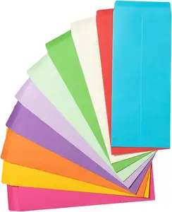 Toptan özel yazıcı renkli kendinden mühür zarfları iş kağıt zarf