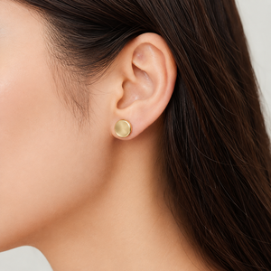 Boucles d'oreilles rondes à clous, en acier inoxydable avec placage sous vide en or 14 carats, boucles d'oreilles minimalistes en cercle de 11 mm, couleur or et argent - Product Image 5