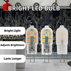 หลอดไฟ LED G4 ปรับความสว่างได้ DC12V / 220V Ra80 รูปทรงคริสตัล โคมไฟแขวน โคมไฟติดผนัง หลอดประหยัดพลังงาน - Product Image 2