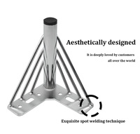 Support en acier chromé doré élégant et moderne pieds en métal accessoires de meubles simples et robustes pour salle à manger lit d'hôtel chambre à coucher