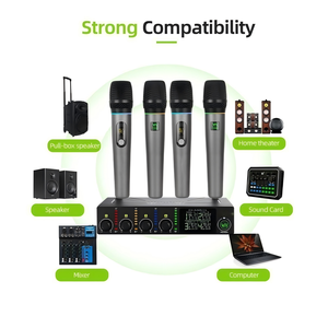 <span class=keywords><strong>Microfono</strong></span> Wireless BHA U-068 da Uno <span class=keywords><strong>a</strong></span> Quattro Canali per KTV, Palco, Conferenze, Karaoke Domestico, Ricaricabile, LED, Portatile, Prezzo all'Ingrosso di Fabbrica, LOGO OEM - Product Image 6