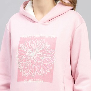 เสื้อฮู้ดผู้หญิงแบบใหม่ สีพื้น ผ้าฝ้ายฟลีซ มีกระเป๋า ออกแบบได้ตามสั่ง ขายส่ง - Product Image 5