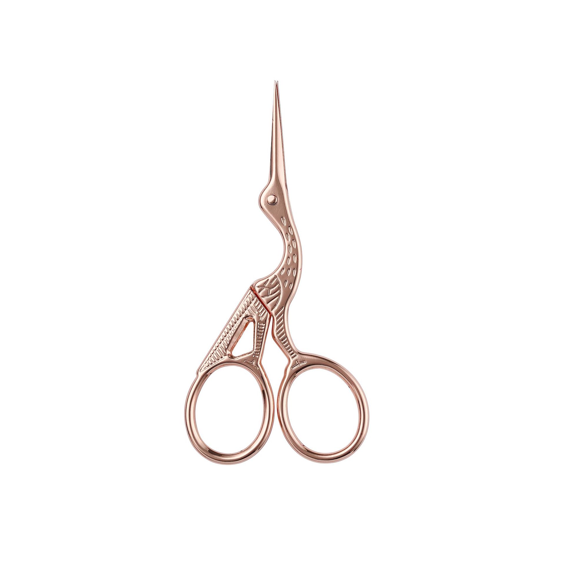 Pointe de cisaille grue dorée rose (9,5 cm)