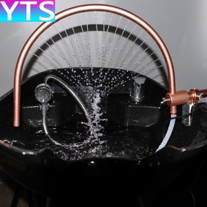 Lavabo de salon de coiffure au design <span class=keywords><strong>moderne</strong></span>, hauteur réglable, circulation d'eau, accessoires de spa pour la tête, alliage d'aluminium <span class=keywords><strong>YOYO</strong></span> PLUS pour - Product Image 1