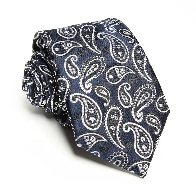 luxury polyester men's paisley purple man neck tie colorful floral necktie navy blue red brown ties 100% silk men