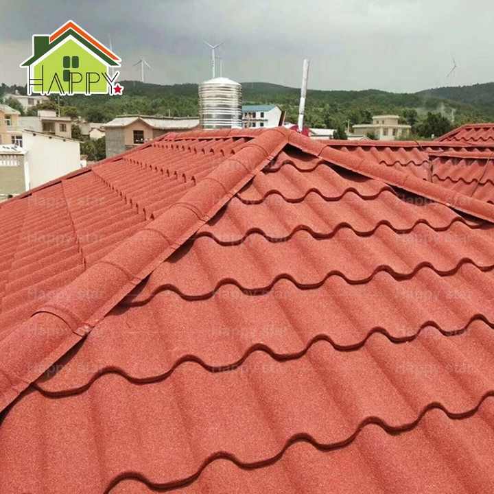 color stone coated metal roof tiles 0.25mm thickness roof tile price