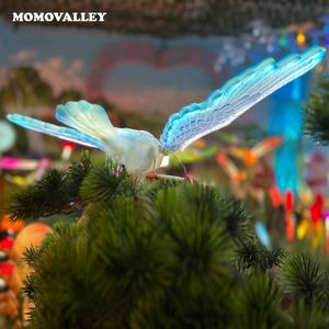 Materiales ABS LED dan 3D lámpara de pájaro escultural decoración con motivo de estatuilla para decoración de árboles de parque impermeable al aire libre - Product Image 2