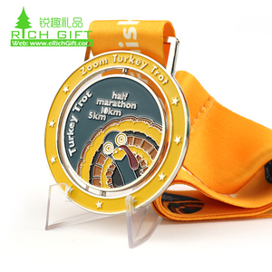 Tùy Chỉnh Thiết Kế Kim Loại Mềm Men Vui Vẻ Chạy Huy Chương Marathon Chạy Thể Thao 10K <span class=keywords><strong>5K</strong></span> Huy Chương Với Nhận thức Ribbon - Product Image 1