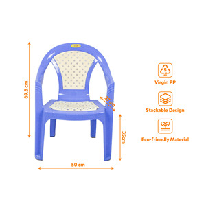 PP Rattan Weave <b>Stackable</b> Lightweight Durable Outdoor <b>Garden</b> Dining <b>Chair</b> Modern Design Tapered Legs Waterproof Eco-Friendly - Product Image 1