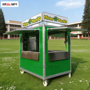 Chariot à churros en fibre de verre et aluminium de qualité supérieure avec réfrigérateur et congélateur, remorque pour hot-dogs et restauration rapide - Product Image 4