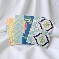 Ensemble d'enveloppes miniatures de luxe à motifs floraux, imprimées en couleur, avec pelliculage mat, pour cartes-cadeaux et espèces