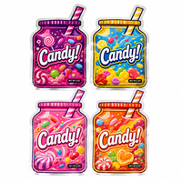 Sacs Mylar Holographiques à Fermeture Éclair Imprimés par Gravure 3.5g 7g 14g 28g, Emballage Anti-Odeur Découpé pour Tabac, Herbes, Fleurs et Aliments