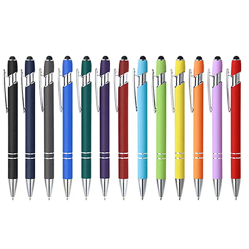 Novedad promocional Touch Metal Aluminio bolígrafo personalizado Bolígrafos con logotipo personalizado