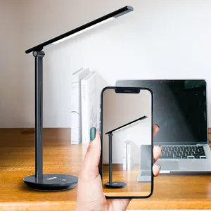 Moderne Dropshipping Multifunctionele Led Magnetische Zwevende Zwevende Draadloze Tafel Bureaulamp Voor Samsung Iphone Desktop Licht
