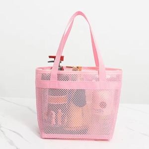 <b>Large</b> Mesh Travel <b>Bag</b> Organization Storage <b>Bag</b> Reusable Eco Clothing Portable Outdoor <b>Beach</b> Mesh Pouch Bathroom Cosmetic <b>Bag</b> - Product Image 1