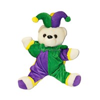 King Gator in Mardi Gras Couleurs Peluche Bouffon Ours Canard Graisse Mardi Nouvelle-Orléans Peluche Animaux Jouet Carnaval Prix Cadeaux