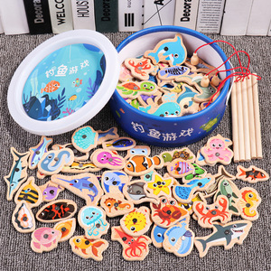 Jouets de pêche en mer emballés en baril, éducation précoce des enfants, développement cognitif, <span class=keywords><strong>jeu</strong></span> magnétique amusant pour les poissons, jeux parent-enfant - Product Image 6
