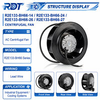 Endüstriyel AC Soğutma Fanı R2E133-BH66-27 230V 133mm 28W 3200RPM Geriye Eğik Blower Kabin Soğutma Yedek Çözümü