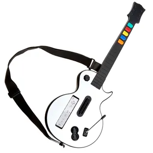 Jeux de groupe de rock héros (à l'exclusion du groupe de rock 1) couleur blanc contrôleur sans fil jeu de héros de guitare à distance pour manette de guitare Wii